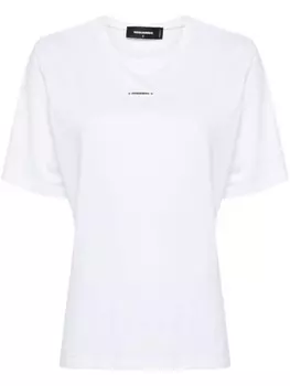 Dsquared2 футболка из хлопка с аппликацией логотипа, белый