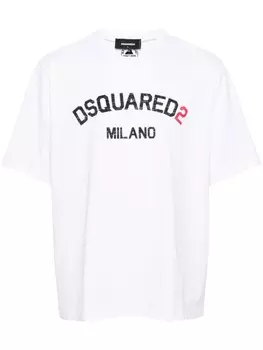 Dsquared2 футболка из хлопка с логотипом, белый
