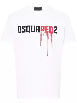 Dsquared2 футболка из хлопка с логотипом, белый