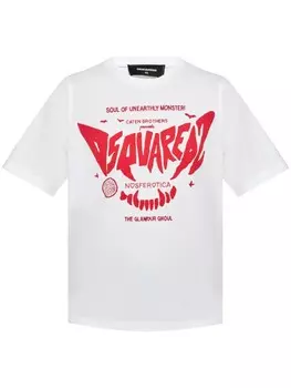 Dsquared2 футболка из хлопка с логотипом, белый