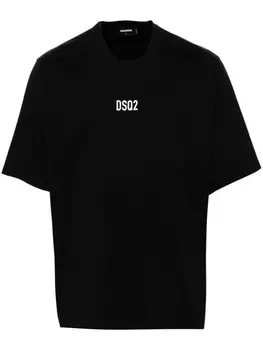 Dsquared2 футболка из хлопка с логотипом DSQUARED2, черный