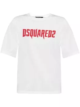 Dsquared2 футболка из хлопка с принтом логотипа Horror, белый