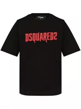 Dsquared2 футболка из хлопка с принтом логотипа Horror, черный