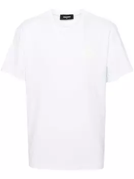 Dsquared2 футболка из хлопка с рельефным логотипом, белый