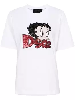 Dsquared2 футболка из коллаборации с Betty Boop, белый
