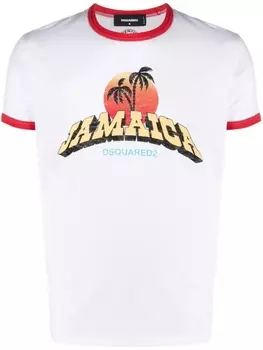 Dsquared2 футболка Jamaica с логотипом, белый