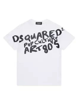 Dsquared2 футболка Pop Culture с логотипом, белый