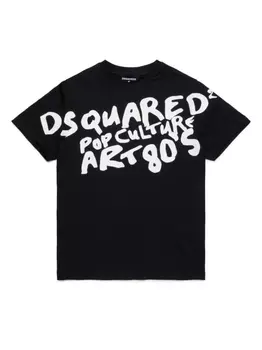 Dsquared2 футболка Pop Culture с логотипом, черный