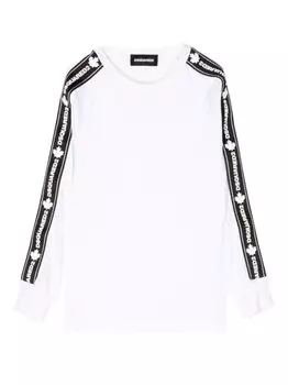 Dsquared2 футболка с длинными рукавами и логотипом, белый