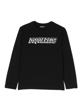 Dsquared2 футболка с длинными рукавами и логотипом, черный