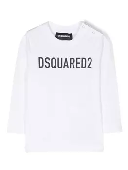 Dsquared2 футболка с длинными рукавами и логотипом, белый