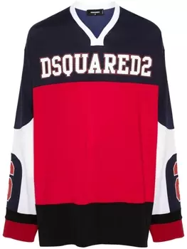 Dsquared2 футболка с длинными рукавами и логотипом, синий