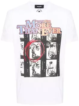 Dsquared2 футболка с фотопринтом, белый