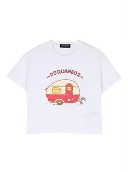 Dsquared2 футболка с графичным принтом, белый