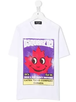 Dsquared2 футболка с графичным принтом, белый