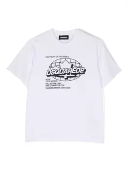 Dsquared2 футболка с графичным принтом, белый