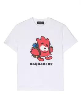 Dsquared2 футболка с графичным принтом, белый
