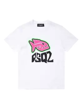 Dsquared2 футболка с графичным принтом, белый
