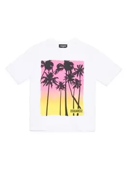 Dsquared2 футболка с графичным принтом, белый