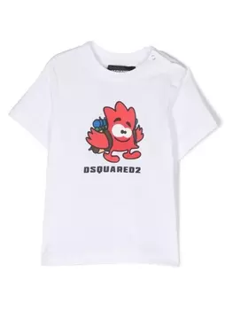 Dsquared2 футболка с графичным принтом, белый