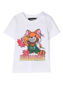 Dsquared2 футболка с графичным принтом, белый