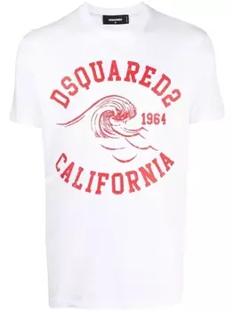Dsquared2 футболка с графичным принтом, белый