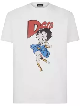 Dsquared2 футболка с графичным принтом, белый