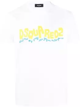 DSQUARED2 футболка с графичным принтом, белый