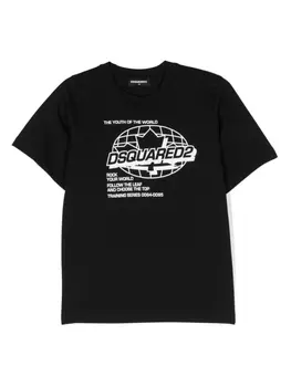 Dsquared2 футболка с графичным принтом, черный