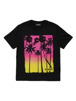 Dsquared2 футболка с графичным принтом, черный