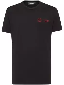 DSQUARED2 футболка с графичным принтом, черный