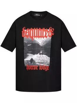 Dsquared2 футболка с графичным принтом, черный