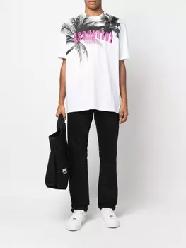 Dsquared2 футболка с графичным принтом и логотипом, белый