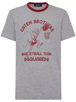 DSQUARED2 футболка с графичным принтом, серый