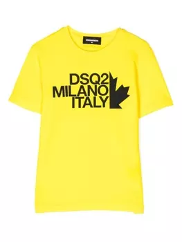 Dsquared2 футболка с короткими рукавами и логотипом, желтый