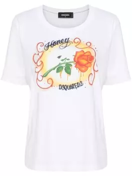 Dsquared2 футболка с логотипом, белый