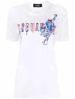 DSQUARED2 футболка с логотипом, белый