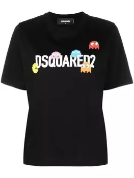 Dsquared2 футболка с логотипом, черный