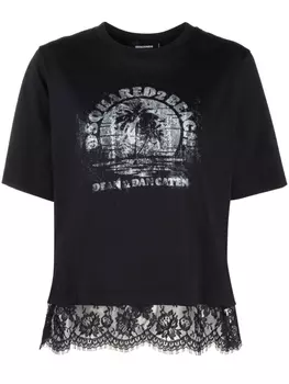 Dsquared2 футболка с логотипом, черный