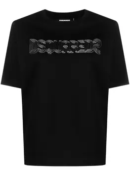 Dsquared2 футболка с логотипом, черный