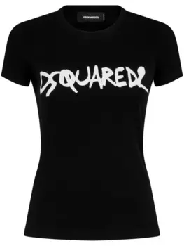 Dsquared2 футболка с логотипом, черный