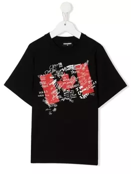 Dsquared2 футболка с логотипом, черный