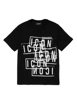 Dsquared2 футболка с логотипом, черный