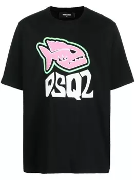 Dsquared2 футболка с логотипом, черный