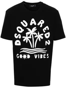 Dsquared2 футболка с логотипом, черный