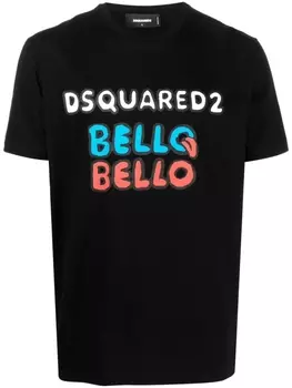 Dsquared2 футболка с логотипом, черный