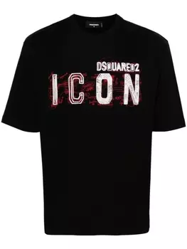Dsquared2 футболка с логотипом, черный