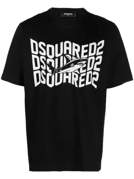Dsquared2 футболка с логотипом, черный