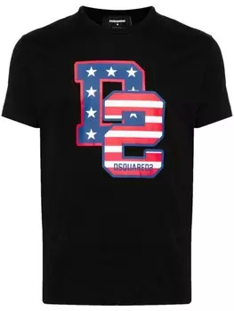 Dsquared2 футболка с логотипом, черный