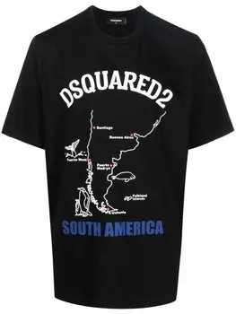 Dsquared2 футболка с логотипом, черный